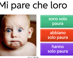 Esercizio interattivo di Wordwall su riconoscimento del congiuntivo classe quarta scuola primaria