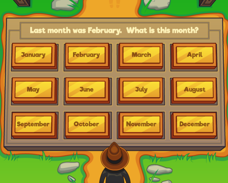 esercizio interattivo di inglese per la scuola primaria per esercitare i mesi dell'anno