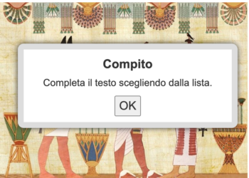Esercizio interattivo di completamento del testo sulla civiltà egizia dal sito learningapps.org