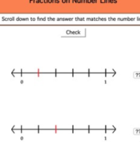 Frazioni sulla linea dei numeri interativo adatto alla scuola primaria