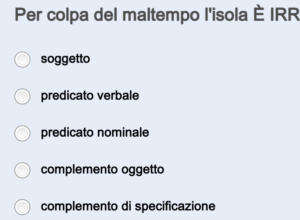 Esercizio interattivo di analisi logia con complemento oggetto e complemento di specificazione adatto alla scuola primaria