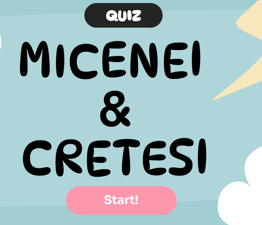 Esercizio interattivo Genially sui Micenei e Cretesi