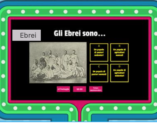 Quiz interattivo da wordwall sugli Ebrei