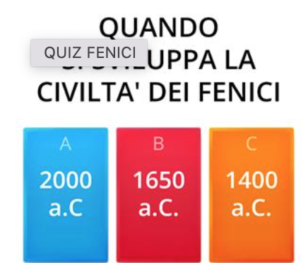 Quiz interattivo da wordwall sui Fenici ed Ebrei