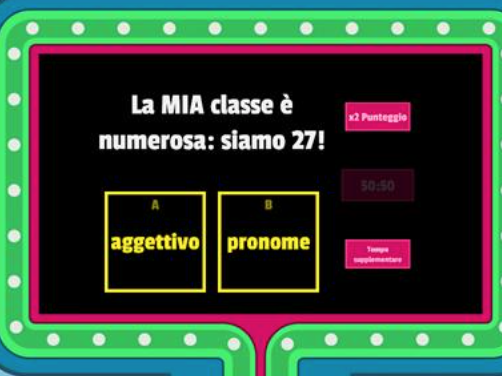 esercizio interattivo di analisi grammaticale per la scuola primaria aggettivi e pronomi possessivi, dimostrativi, indefiniti