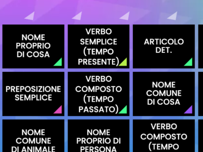 esercizio di ripasso di analisi grammaticale scuola primaria classi terze e quarte